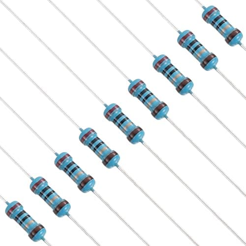 Image of PATIKIL 20 Ohm Resistor, 120Pcs 1/4W(0.25Watt) Metal Film Fixed Resistor Kit 1% Tolerance Multiple Values of Resistance Optional for DIY Electronics Projects Computer TV Circuit Board