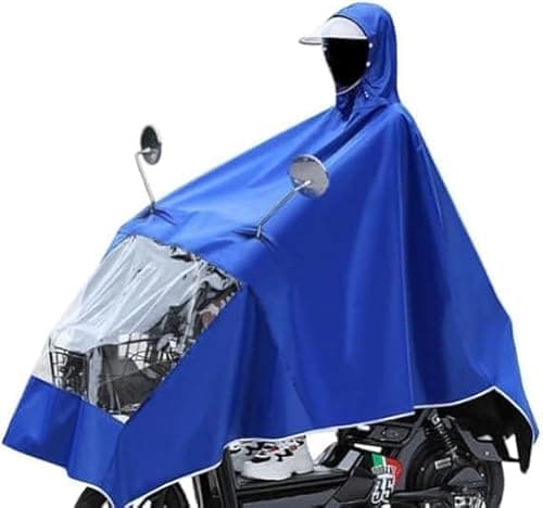 Image of Multifunctional Rain Poncho Raincoat, Universal Waterproof Mobility Scooter Cape Cover, Outdoor Reusable Rain Cover for Outdoor Activities,Hiking Cycling (UK, Alpha, XL, Regular, Regular, Blue)
