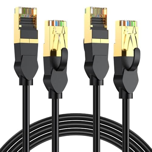 Image of Ethernet Cable 0.5m 2Pack, High Speed 1000mbps 550Mhz/s Cat6 Ethernet Cable, Black RJ45 Lan Cable, Network Cable are Suitable for Routers, Computers, Modem, Switch, Games, Patch Panel