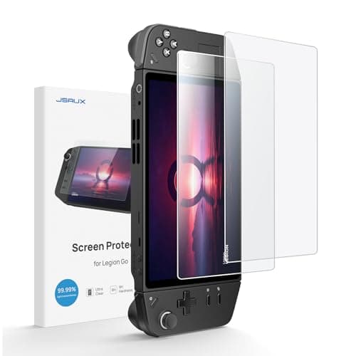 Image of JSAUX 2-Pack Screen Protector for Legion Go, Ultra HD Glass Protector 9H Hardness Edge-to-Edge Scratch Resistant Tempered Glass Compatible with Lenovo Legion Go
