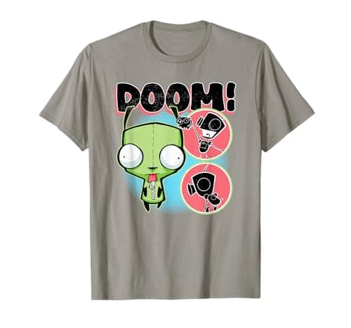 Image of Invader Zim Gir in Dog Suit Doom Piggy Robot Circles T-Shirt