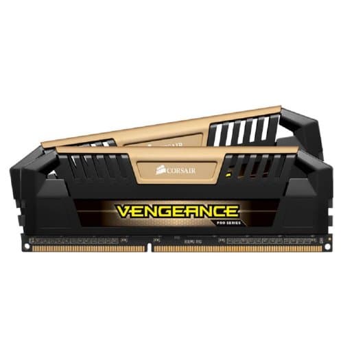 Image of Corsair 16GB (2x 8GB) PC2400 CL11 Vengeance Pro VenPk DDR3 DIMM RAM Memory Module - Gold