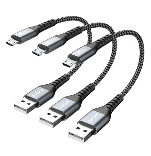 Image of SUNGUY Micro USB Cable Short, [3Pack 15cm ] USB to Micro USB Cable, Android Charger Cable Compatible with Galaxy S7 S6 S7 Edge S5,Note 5,Huawei,Xiaomi