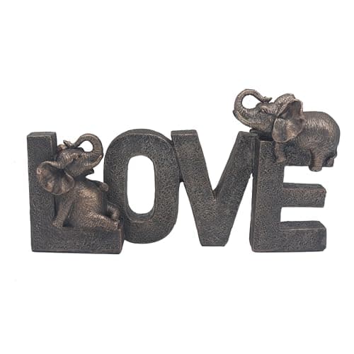 Image of The Leonardo Collection Tuskers Elephant Love Home Decor Figurines & Ornaments For Home & Office | Decorative Accessories Statues For Indoor & Outdoor | Lovely Gifts for Women & Men