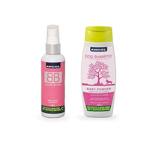 Image of Ancol Baby Powder Fragrance Dog Cologne Perfume Scent & Shampoo Talc Powder Set
