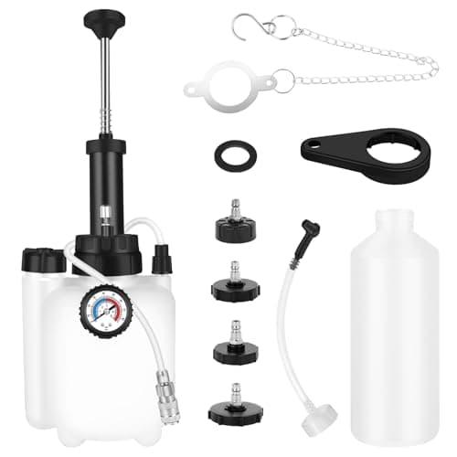 Image of ASUNCELL 3L + 1L Car Brake Bleeder, Manual Brake Fuid Pressure Bleeder Bottle,Professional One Man Car Brake Bleeding Kit for Most European Models and Car Clutch ABS Systems