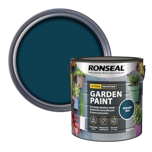 Image of Ronseal RSLGPMB25L GPMB25L Garden Paint Midnight Blue 2.5 Litre