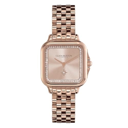 Image of Olivia Burton Analogue Quartz Watch for Women Grosvenor Collection with Carnation Gold Colored Stainless Steel Bracelet - 24000085