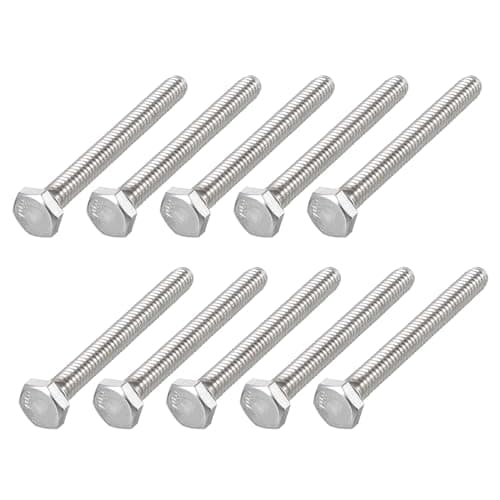 Image of METALLIXITY Hex Head Bolts (1/4-20 x 2-1/4") 20Pcs, 304 Stainless Steel 18-8, Fully Threaded, External Hex Drive, Plain Finish, Hex Head Screw Bolt, Silver