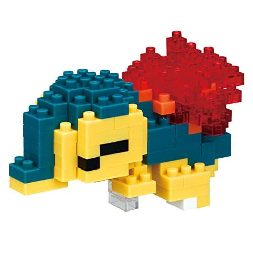 Image of Bandai Nanoblock Cyndaquil Pokemon Model | Nanoblocks Building Blocks Puzzles For Adults And Kids | Plastic Model Kits With Mini Bricks Make Great Pokemon Gifts For Boys Girls And Adults Age 12+