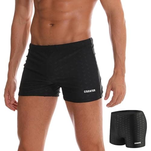 Image of InfiniZer Arena Jammers Swimming Trunks Men, Quick-Drying, Recycled Fabric, Comfortable Form-Fitting Swimming Trunks Men for Training (UK, Alpha, 3XL, Regular, Regular, Black)