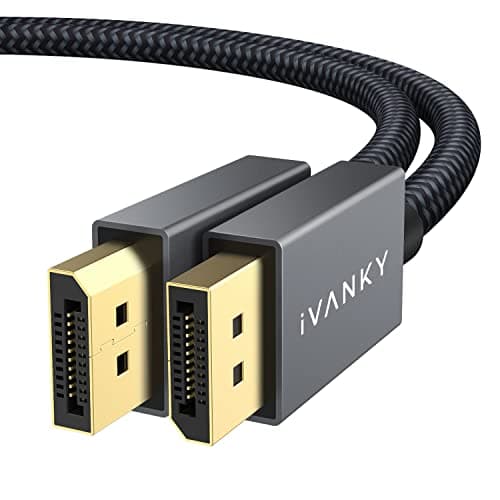 Image of IVANKY DisplayPort Cable, DP to DP Cable Support 3D, 4K@60Hz, 2K@144Hz, 2K@165Hz, FreeSync&G-Sync, Display Port Lead Compatible for Gaming Monitor, Graphic Card, HDTV, PC 1M/Grey