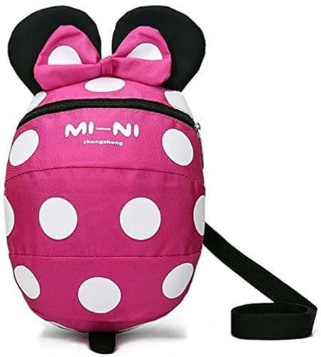 Image of Baby Toddler Safety Harness Backpack Child Kids Cute Cartoon Strap Shoulder Backpack Bag with Reins Leash Rucksack Harness Walkers Tether Belt,FOR 1-5 YEARS OLD TODDLER. (Rose red S-for 1-5years old)
