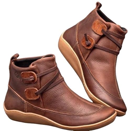 Image of irregular choice Women's Wide Fit Winter Boots Under 1 Pound - Waterproof, Lace Up, Low Heel, Side Zip, Slip On, Leather Booties
