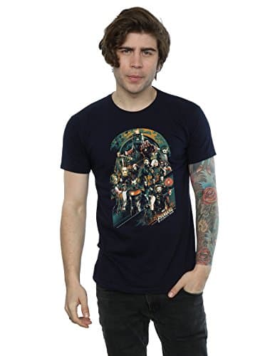 Image of Marvel Men's Avengers Infinity War Team T-Shirt Navy Blue X-Large