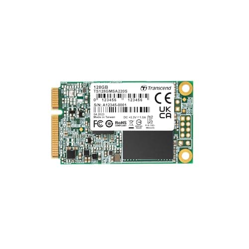 Image of Transcend MSA220S 128GB SATA III 6Gb/sSSD, Read/Write up to 500/450 MB/s with 3D NAND Flash for Ultrabooks, Tablet PCs & Slim Servers TS128GMSA220S