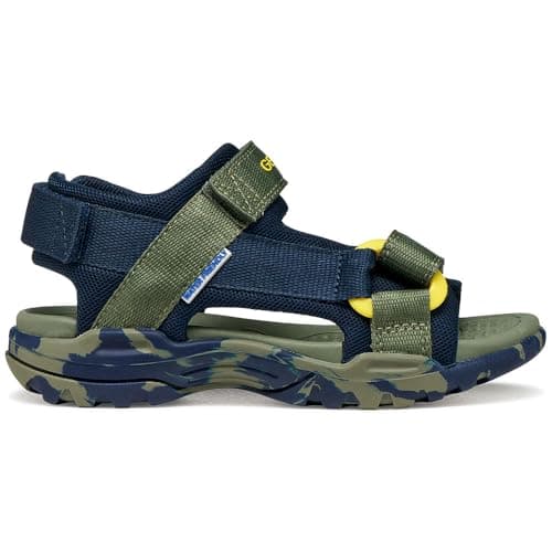 Image of Geox J Borealis Boy E Sandal, Navy Military, 2.5 UK