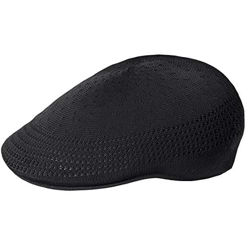 Image of Kangol Tropic 507 Ventair Flat Cap by Men - Summer Ivy hat with Peak Spring-Summer - M (56-57 cm) Black