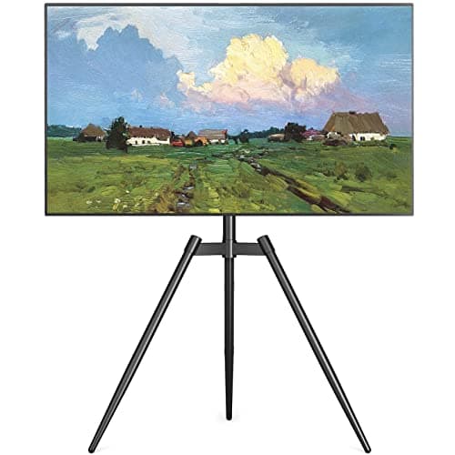 Image of RFIVER Tripod Easel TV Stand for 32-65 Inch LED LCD OLED Screen - Swivel and Height Adjustment TV Floor Stand - Max VESA 400x400mm - Max Load 35kgs - Black