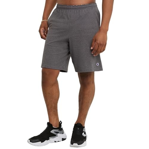 Image of Champion Men's Jersey Short with Pockets Shorts, Granite Heather, M