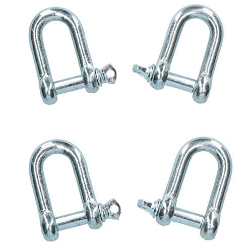 Image of 13mm Galvanised Dee D Shackle 4 Pack Chandlery Marine Rigging Shackle