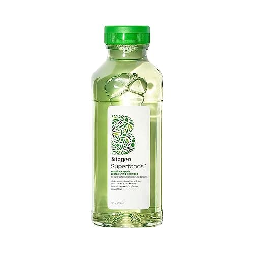 Image of Briogeo Superfoods Matcha and Apple Replenishing Shampoo. Supports Healthy, Balanced Hair and Scalp, Vegan, Phalate & Paraben-Free - 369ml