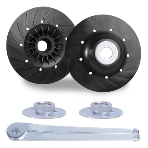 Image of 2PCS Angle Grinder Backing Pad Compatible with DeWalt, Bosch, BHA & More, 4.5" x 5/8"-11 Angle Grinder Ribbed Backing Pad Resin Fiber Disc for Grinding Polishing Sanding Woodworking, Non-Slip Design