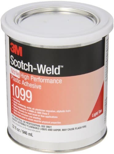 Image of 3M 1099 Scotch-Weld Nitrile High Performance Plastic Adhesive, Light Tan 1 Qt. Can (Pack of 1) Office Supplies Store Online, ofice