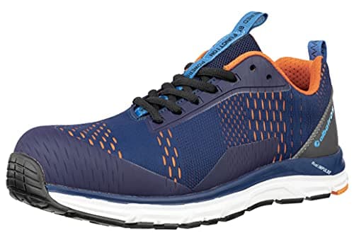 Image of Albatros AER55 Impulse Low Safety Shoes S1P ESD HRO SRC Fibreglass Toe Cap Anti-Puncture Protection Metal Free Non-Slip Heat Resistant Unisex Blue/Orange 11.5 UK