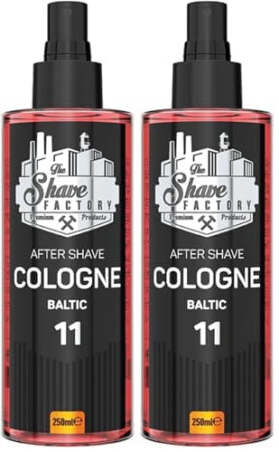 Image of The Shave Factory Aftershave Cologne for Men – Baltic 250ml – Refreshing and Invigorating Fragrance – Citrus and Earthy Wood with a Crisp Coastal Touch – Soothes Irritation, Refreshes the Skin