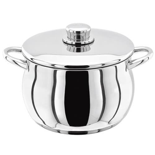 Image of Stellar Classic Stainless Steel Stockpot with Lid 24cm, 5.7L Induction Ready, Oven Safe, Dishwasher Safe