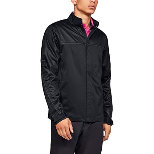 Image of Under Armour Men Storm Rain Jacket - Black/Rhino Grey, Large