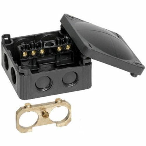 Image of WISKA COMBI 308 COMBI WITH EATHING KIT AND 5 POLE TERMINAL BLOCK (GREY/WHITE/BLACK) (Black)