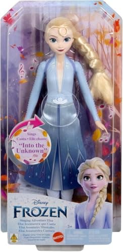 Image of Mattel Disney Frozen Elsa Singing Doll with Iconic Outfit Funnel in Another World from Disney Movie Frozen 2, HXD36