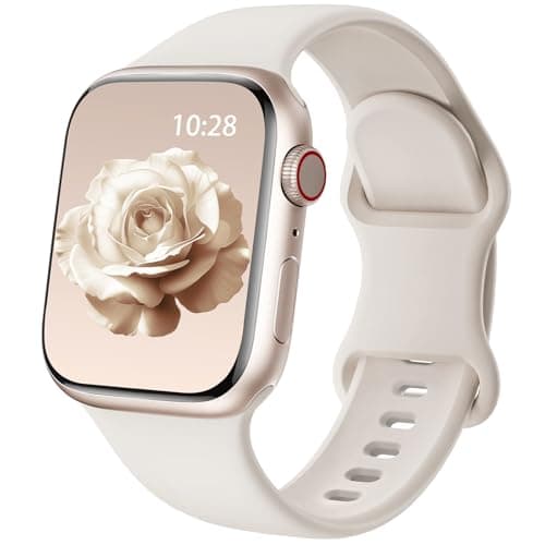 Image of Patented Upgraded Silicone Strap Compatible with Apple Watch Straps 38mm 40mm 41mm 42mm 44mm 45mm 46mm 49mm Women Men,Soft Sport Bands for iWatch Series 11 10 9 8 7 6 5 4 3 2 1 SE Ultra,Stralight