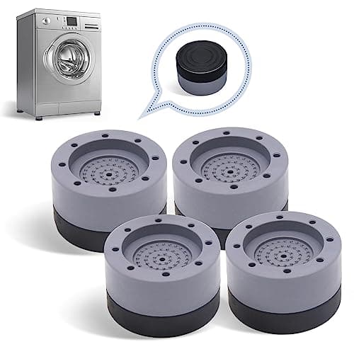 Image of 4PCS Washing Machine Feet Pads, Anti Vibration Mat,Rubber Feet Pad, Anti-slip Pad, Shock Absorber, Non-slip Fixed Anti-deviation, Used for Dryer, Washing Machine, Dishwasher (Gray)