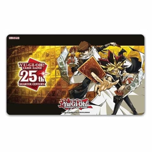 Image of Konami Yu-Gi-Oh! Product Name: Game Mat, Style: Yugi and Kaiba Quarter Century, Item Type: Collectible Trading Card Case
