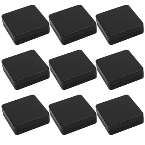 Image of 9 Pcs Waterproof Junction Box, Project Box, ABS Plastic Waterproof Electronic Project Enclosure Case, Surface-Mounted Adaptable Box, Waterproofs Electric Cable Connector Unit, Black/62x62x20mm