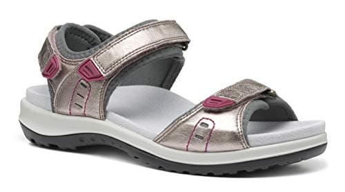 Image of Hotter Women's Walk II Rose Gold Touch Fastening Open Toe Walking Sandals, 4