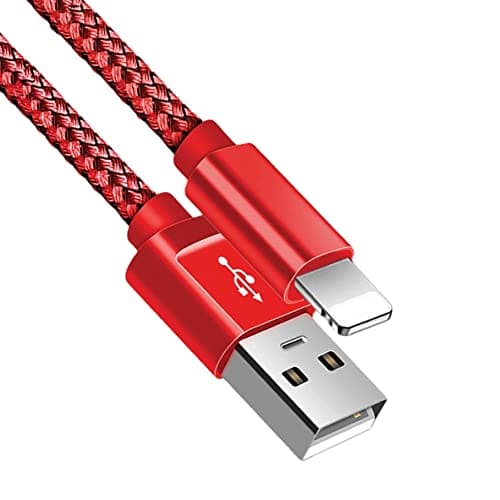 Image of Brand-Tech for iPhone Charger Cable, Nylon Braided Fast Charging & Sync Phone Charger for iPhone 14 13 12 11 Pro Max X XS XR 10 8 8 7 Plus 6 6s 5s 5 SE (1 Meter)