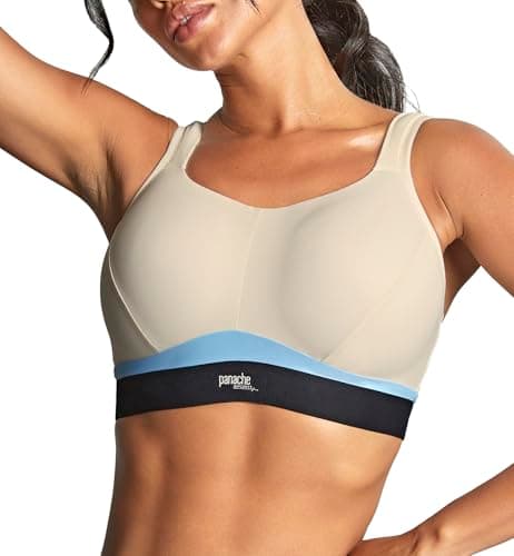 Image of Panache Women's Boundless Non-Wired Sports Bra (7341M), Chalk/Black, 34J US