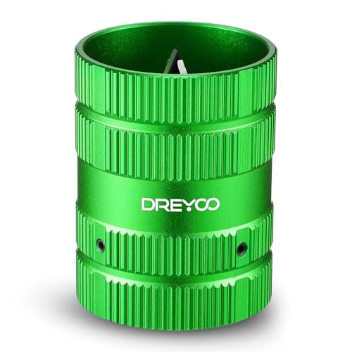 Image of Dreyoo Deburring Tool for Copper/PVC Pipe, Plumbing Tools, 1/4'' to 1-5/8'' Inner Outer Pipe Reamer, Copper Tubing Cleaner, Hard Tube Chamfering Tool(Green)