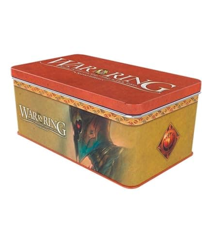 Image of War of The Ring Second Edition: Card Box and Sleeves (Witch-King Edition) – Ares Games Embossed Tin – Sturdy & Tough – Compatible with War of The Ring 2E