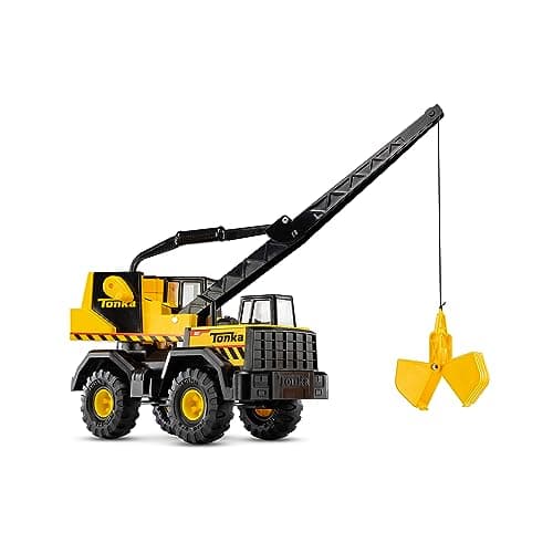 Image of Tonka Steel Classics | Mighty Crane | Kids Construction Toys for Boys and Girls, Vehicle Toys for Creative Play, Motor Skill Development for Kids Ages 3+ | Basic Fun 06099 FFP