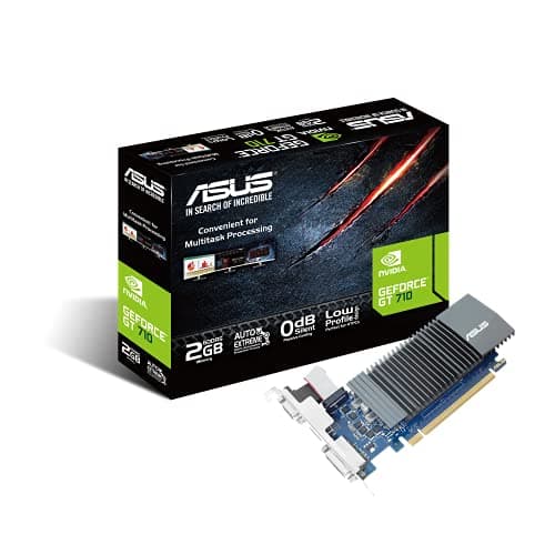 Image of ASUS GT710-SL-2GD5 GeForce GT 710 2 GB 902/5010 MHz GDDR5 PCI Express 2.0 Silent Graphics Card - Black