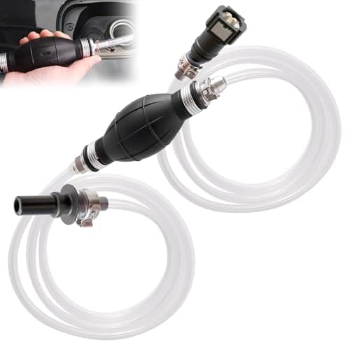 Image of Diesel Fuel Priming Bleeding Pump Tool with Oil Pipe 30+30cm Tube Siphon Pump Kit Reusable Fuel & Water Pump for Gasoline, Oil Diesel Gas Exhaust Tool for Ford PSA Landrover Jaguar Volvo and Others