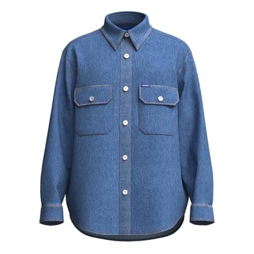 Image of HUGO Ebolt 10259366 BLUE Overshirt S