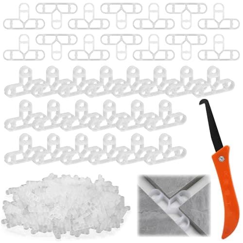 Image of 210 PCS Tile Spacers, 10mm Spacers T-Shaped for Paving Tiling Wall Tiler Leveling Positioning Seaming, Tile Spacer T Shaped for Indoor Outdoor Patio Garden Porch Balcony (with 1 Removal Tool)