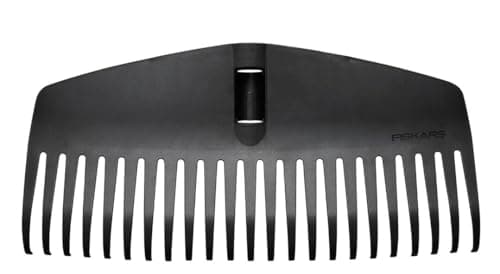 Image of Fiskars leaf broom head, 23 tines, connectable with Fiskars Solid handle, width: 42 cm, plastic tines, black, M, Solid, 1063089