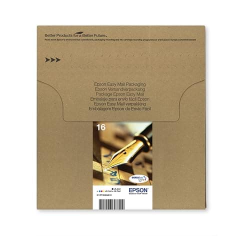 Image of Epson 16 Pen & Crossword Genuine Multipack, Eco-Friendly Packaging, 4-colours Ink Cartridges, DURABrite Ultra Ink